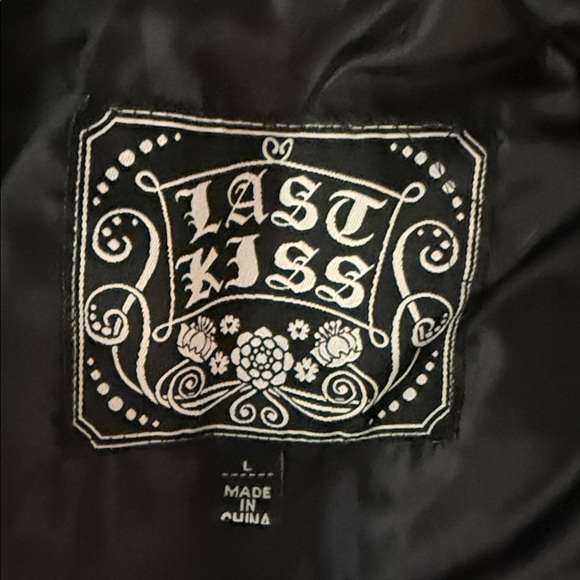 Last Kiss Women's Plaid Pea Coat - Black and Gray - Picture 7 of 11